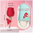 Kép 4/16 - Boss Series - Flirting Partner - 10 funkciós csiklóizgató rózsa-vibrátor és masszírozó (USB) - piros