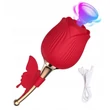 Kép 10/16 - Boss Series - Flirting Partner - 10 funkciós csiklóizgató rózsa-vibrátor és masszírozó (USB) - piros