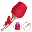 Kép 11/16 - Boss Series - Flirting Partner - 10 funkciós csiklóizgató rózsa-vibrátor és masszírozó (USB) - piros