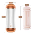 Kép 8/10 - B- Series - Fox - Vibrating Masturbation Cup USB 10 function + Interactive Function / Double Ends - 10 funkciós, interaktív, élethű vibrációs maszturbátor dupla végződéssel (USB)