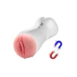 Kép 8/13 - B-Series Fox - Vibrating and Flashing Masturbation Cup USB 7+7 Function / Talk Mode - multifunkciós, interaktív, élethű vibrációs maszturbátor (USB) - fehér