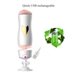 Kép 8/18 - B-Series Fox - Masturbator White - multifunkciós, interaktív, élethű vibrációs maszturbátor dupla végződéssel (USB) - fehér