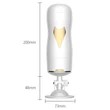 Kép 12/18 - B-Series Fox - Masturbator White - multifunkciós, interaktív, élethű vibrációs maszturbátor dupla végződéssel (USB) - fehér