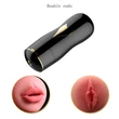 Kép 5/19 - B-Series Fox - Masturbator Black - multifunkciós, interaktív, élethű vibrációs maszturbátor dupla végződéssel (USB) - fekete
