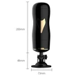 Kép 15/19 - B-Series Fox - Masturbator Black - multifunkciós, interaktív, élethű vibrációs maszturbátor dupla végződéssel (USB) - fekete