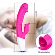 Kép 3/12 - Boss Series - Foxshow - melegítő funkciós csiklóizgató és G-pont vibrátor (USB) - pink