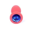 Kép 4/10 - Boss Series - Heavy Fun - kék gyémántos,  apró, szilikon análdugó (piros)