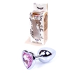 Kép 1/10 - Boss Series - Jewellery - szív alakú, rózsa kristályos análdugó (ezüst)