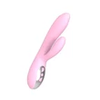 Kép 5/6 - Boss Series - Joker - melegítő és masszázs funkciós nyuszis csiklóizgató és G-pont vibrátor (USB) - pink