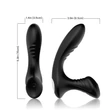 Kép 10/10 - Boss Series - Storm Black - 9 funkciós, prosztata masszírozó/csiklóizgató vibrátor (USB) - fekete