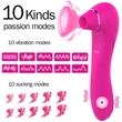 Kép 5/10 - Boss Series - Sucking Massager - 10 funkciós, szilikon csiklóizgató vibrátor és masszírozó (USB) - piros