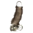 Kép 4/7 - CalExotics - Pleasure Enhancer - szőrős péniszmandzsetta heregyűrűvel (füst)