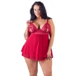 Kép 3/9 - Cottelli Collection - Curves - csipke babydoll (XXXL) - piros