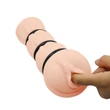Kép 3/8 - Crazy Bull - Pocket Pussy 3D - élethű, bordázott, vagina maszturbátor 3 gyűrűvel (natúr)