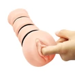 Kép 3/8 - Crazy Bull - Rossi Flesh 3D - élethű, bordázott, vagina maszturbátor 3 gyűrűvel (natúr)