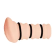 Kép 4/8 - Crazy Bull - Rossi Flesh 3D - élethű, bordázott, vagina maszturbátor 3 gyűrűvel (natúr)
