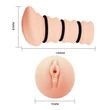 Kép 6/8 - Crazy Bull - Rossi Flesh 3D - élethű, bordázott, vagina maszturbátor 3 gyűrűvel (natúr)