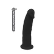 Kép 1/3 - Real Love - Dreamtoys - Premium Silicone Dildo 7,5&quot; - élethű, rögzíthető, melegíthető dildó (fekete)
