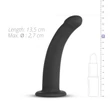 Kép 5/7 - EasyToys - Silicone Strap-On - hajlított, felcsatolható dildó állítható hevederrel (fekete)