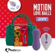 Kép 1/6 - FeelzToys - Motions Love Balls - Jivy - wireless, vibrációs gésagolyó (USB) - lila