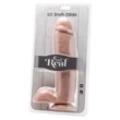 Kép 1/3 - ToyJoy - Get Real - 10 Inch Dildo - élethű, rögzíthető, herés dildó (natúr)