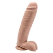 Kép 3/3 - ToyJoy - Get Real - 10 Inch Dildo - élethű, rögzíthető, herés dildó (natúr)