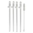 Glass Drinking Straw - Willy - pénisz végű üveg szívószál készlet (áttetsző)