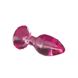 Icicles No 79 - exkluzív, temperálható, üveg anális izgató (pink)