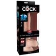 Kép 3/9 - Pipdream - King Cock Plus - 10&quot; Triple Density Cock with Balls - élethű, felcsatolható, herés dildó (natúr)