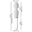 Kép 6/12 - Liaison - Glass Vibrator 1 - 10 funkciós, LED-es, szilikon masszírozó és üveg vibrátor duó (USB) - fehér