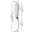 Kép 6/12 - Liaison - Glass Vibrator 2 - 10 funkciós, LED-es, szilikon masszírozó és üveg vibrátor duó (USB) - fehér