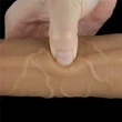 Kép 3/23 - Lovetoy - 8&quot; Dual Layered Silicone Rotator - forgófejes, rögzíthető, wireless, élethű vibrátor (20,5cm) - natúr