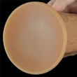 Kép 4/23 - Lovetoy - 8&quot; Dual Layered Silicone Rotator - forgófejes, rögzíthető, wireless, élethű vibrátor (20,5cm) - natúr