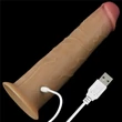 Kép 6/23 - Lovetoy - 8&quot; Dual Layered Silicone Rotator - forgófejes, rögzíthető, wireless, élethű vibrátor (20,5cm) - natúr