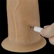 Kép 7/23 - Lovetoy - 8&quot; Dual Layered Silicone Rotator - forgófejes, rögzíthető, wireless, élethű vibrátor (20,5cm) - natúr