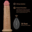 Kép 11/23 - Lovetoy - 8&quot; Dual Layered Silicone Rotator - forgófejes, rögzíthető, wireless, élethű vibrátor (20,5cm) - natúr
