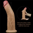 Kép 16/23 - Lovetoy - 8&quot; Dual Layered Silicone Rotator - forgófejes, rögzíthető, wireless, élethű vibrátor (20,5cm) - natúr