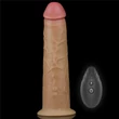 Kép 18/23 - Lovetoy - 8&quot; Dual Layered Silicone Rotator - forgófejes, rögzíthető, wireless, élethű vibrátor (20,5cm) - natúr