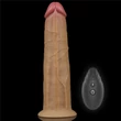 Kép 19/23 - Lovetoy - 8&quot; Dual Layered Silicone Rotator - forgófejes, rögzíthető, wireless, élethű vibrátor (20,5cm) - natúr