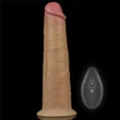 Kép 20/23 - Lovetoy - 8&quot; Dual Layered Silicone Rotator - forgófejes, rögzíthető, wireless, élethű vibrátor (20,5cm) - natúr