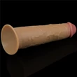 Kép 22/23 - Lovetoy - 8&quot; Dual Layered Silicone Rotator - forgófejes, rögzíthető, wireless, élethű vibrátor (20,5cm) - natúr
