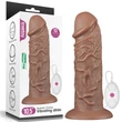 Kép 1/12 - Lovetoy - 10,5'' Realistic Chubby Vibrator Dildo - rögzíthető, távirányítású, élethű vibrátor (27cm) - barna