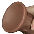 Kép 3/12 - Lovetoy - 10,5'' Realistic Chubby Vibrator Dildo - rögzíthető, távirányítású, élethű vibrátor (27cm) - barna