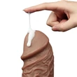 Kép 4/12 - Lovetoy - 10,5'' Realistic Chubby Vibrator Dildo - rögzíthető, távirányítású, élethű vibrátor (27cm) - barna