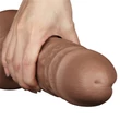 Kép 10/12 - Lovetoy - 10,5'' Realistic Chubby Vibrator Dildo - rögzíthető, távirányítású, élethű vibrátor (27cm) - barna