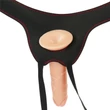Kép 17/21 - Lovetoy - Ingen - Easy Strapon Set 7.5'' - wired, felcsatolható, élethű vibrátor hámmal (natúr)