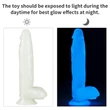 Kép 3/19 - Lovetoy - Lumino Play - Glow in the Dark - rögzíthető, foszforeszlákó, élethű dildó (áttetsző)