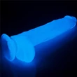 Kép 16/19 - Lovetoy - Lumino Play - Glow in the Dark - rögzíthető, foszforeszlákó, élethű dildó (áttetsző)