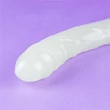 Kép 10/19 - Lovetoy - 19,5&quot; Lumino Play - foszforeszkáló,  élethű duplavégű dildó (áttetsző)