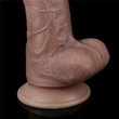 Kép 18/20 - Lovetoy - 10,5&quot; Dual-Layered Silicone Cock - rögzíthető, élethű, herés dildó (26,5cm) - natúr